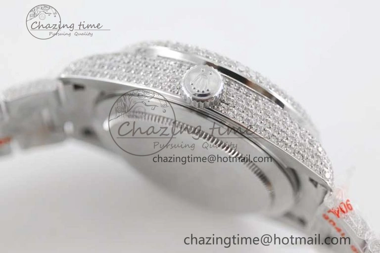Diamond Skydweller SS TWF Best Edition Full Diamond Dial on SS Bracelet 23J to 9001