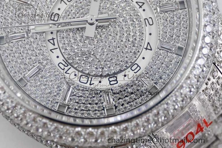 Diamond Skydweller SS TWF Best Edition Full Diamond Dial on SS Bracelet 23J to 9001