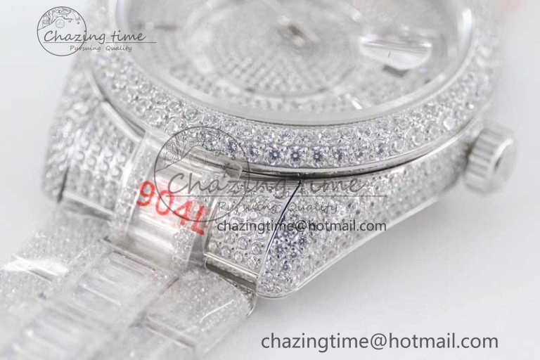 Diamond Skydweller SS TWF Best Edition Full Diamond Dial on SS Bracelet 23J to 9001