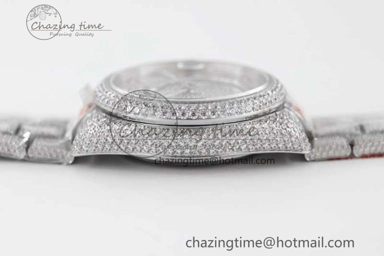 Diamond Skydweller SS TWF Best Edition Full Diamond Dial on SS Bracelet 23J to 9001