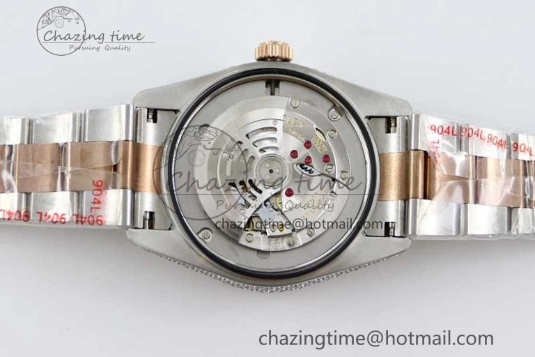 Diamond Skydweller SS RG TWF Best Edition Full Diamond Dial on SS RG Bracelet Asian 23J to 9001