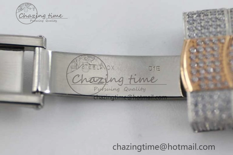 Diamond Skydweller SS RG TWF Best Edition Full Diamond Dial on SS RG Bracelet Asian 23J to 9001