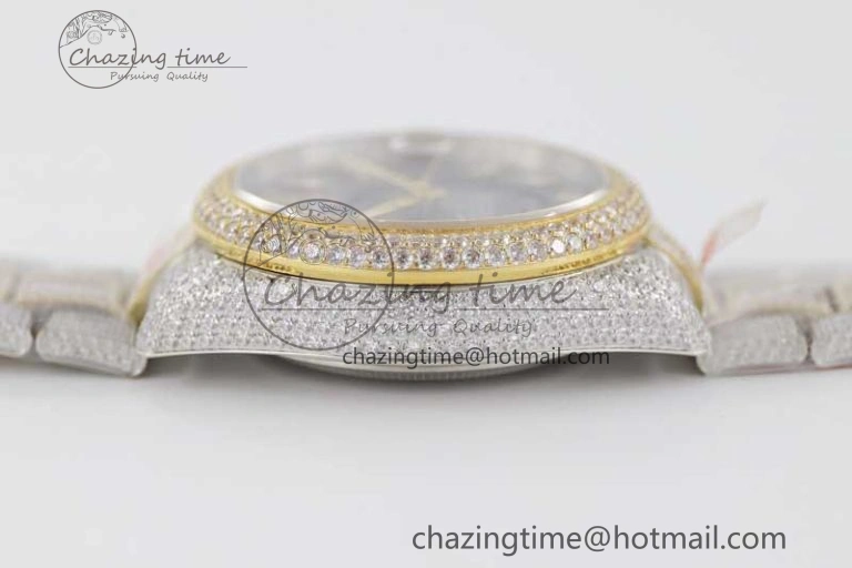 Diamond Skydweller SS YG TWF Best Edition Black Dial on SS YG Bracelet Asian 23J to 9001