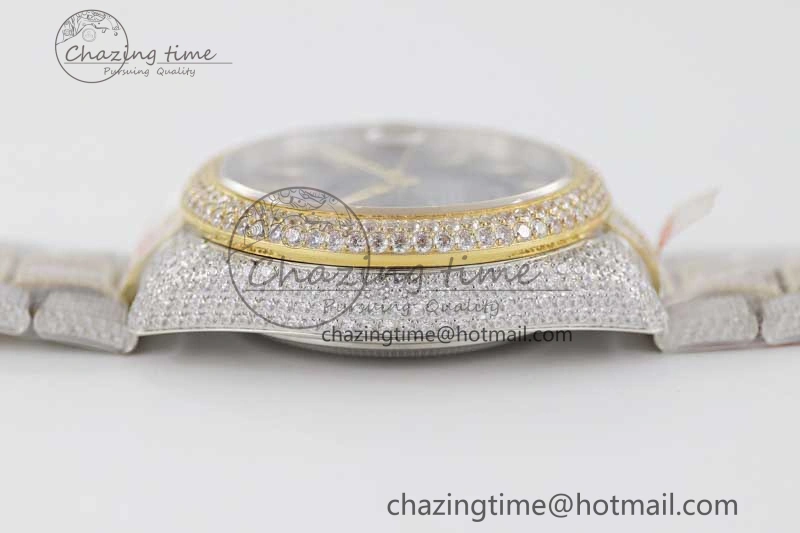 Diamond Skydweller SS YG TWF Best Edition Black Dial on SS YG Bracelet Asian 23J to 9001