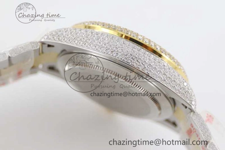 Diamond Skydweller SS YG TWF Best Edition Full Diamond Dial on SS YG Bracelet 23J to 9001