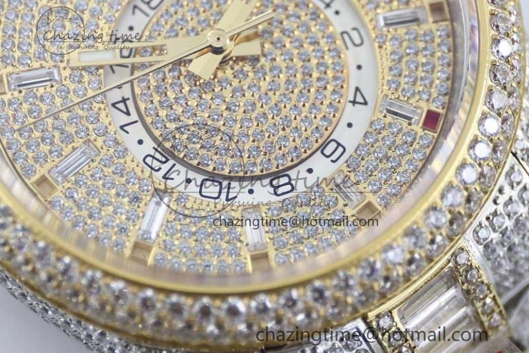 Diamond Skydweller SS YG TWF Best Edition Full Diamond Dial on SS YG Bracelet 23J to 9001