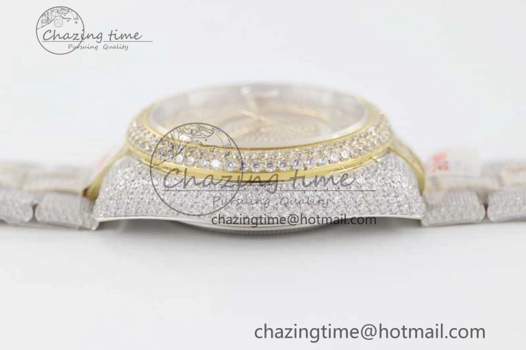 Diamond Skydweller SS YG TWF Best Edition Full Diamond Dial on SS YG Bracelet 23J to 9001