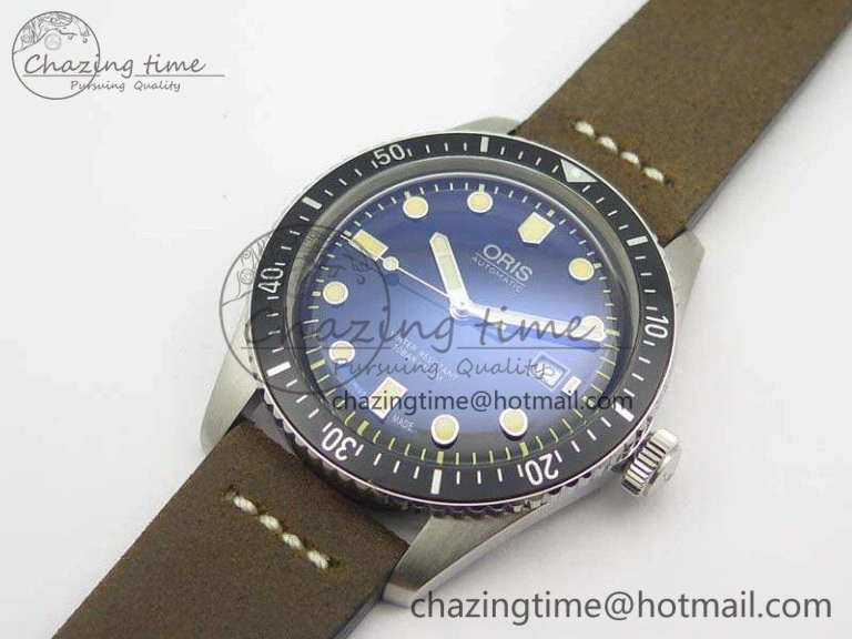 Divers 7720 SS ZZF 1:1 Best Edition Blue Dial On Brown Leather Strap A2836