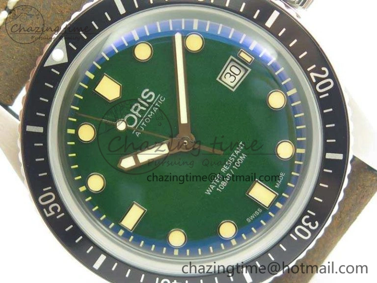 Divers 7720 SS ZZF 1:1 Best Edition Green Dial On Brown Leather Strap A2836