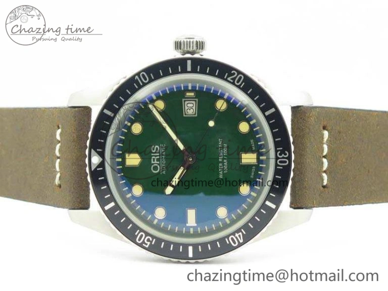 Divers 7720 SS ZZF 1:1 Best Edition Green Dial On Brown Leather Strap A2836