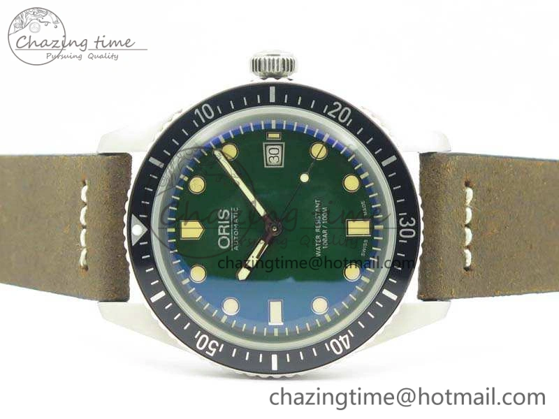 Divers 7720 SS ZZF 1:1 Best Edition Green Dial On Brown Leather Strap A2836