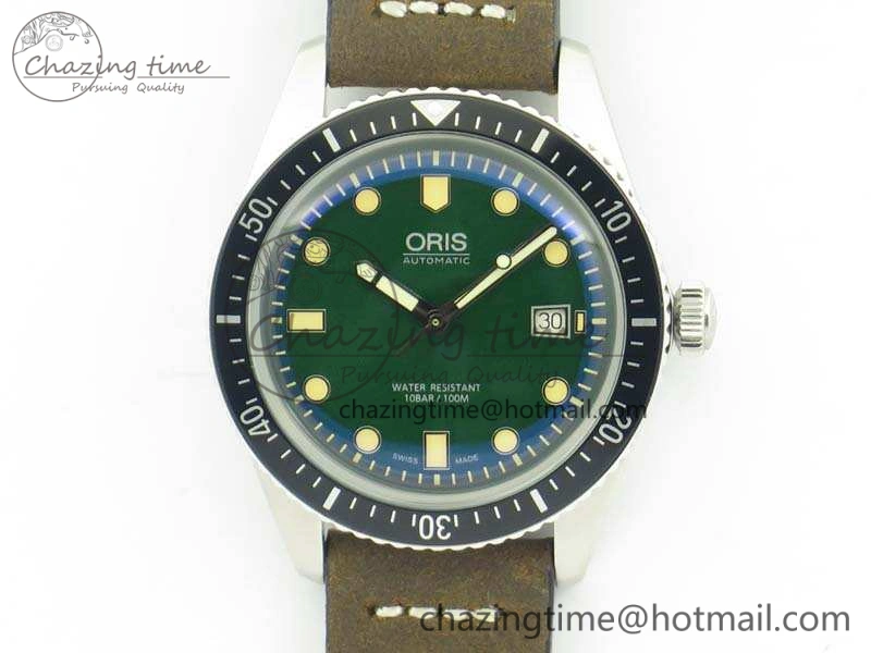 Divers 7720 SS ZZF 1:1 Best Edition Green Dial On Brown Leather Strap A2836