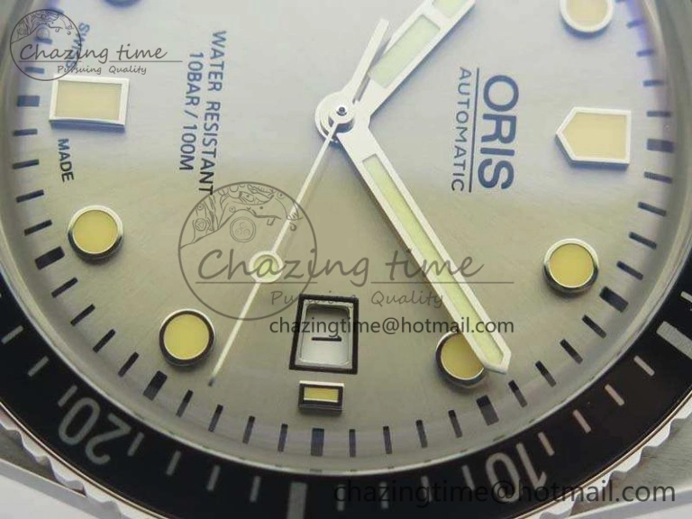 Divers 7720 SS ZZF 1:1 Best Edition Sliver Gray Dial On Brown Leather Strap A2836