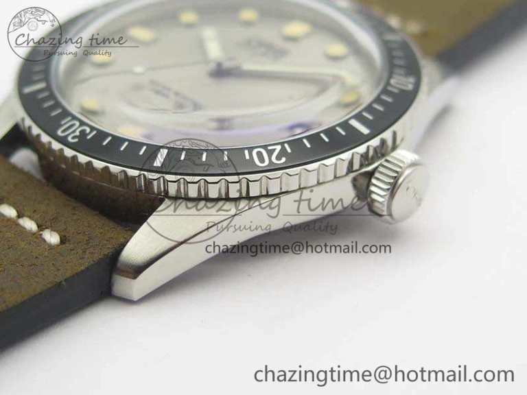 Divers 7720 SS ZZF 1:1 Best Edition Sliver Gray Dial On Brown Leather Strap A2836