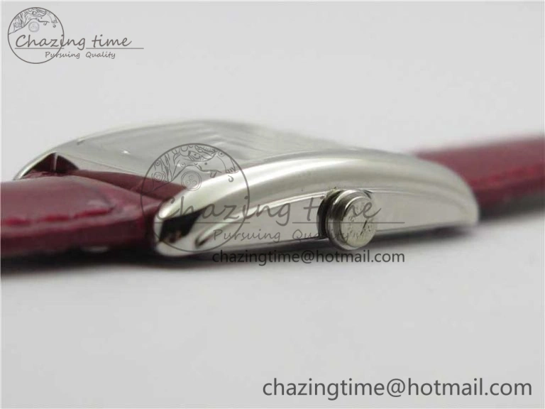 Doloevita SS 5055F 1:1 Best Edition Ivory White Textured Dial On Red Leather Strap Cal.L178.2