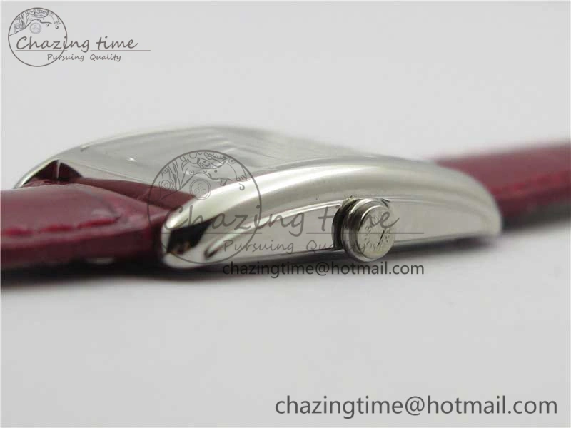 Doloevita SS 5055F 1:1 Best Edition Ivory White Textured Dial On Red Leather Strap Cal.L178.2