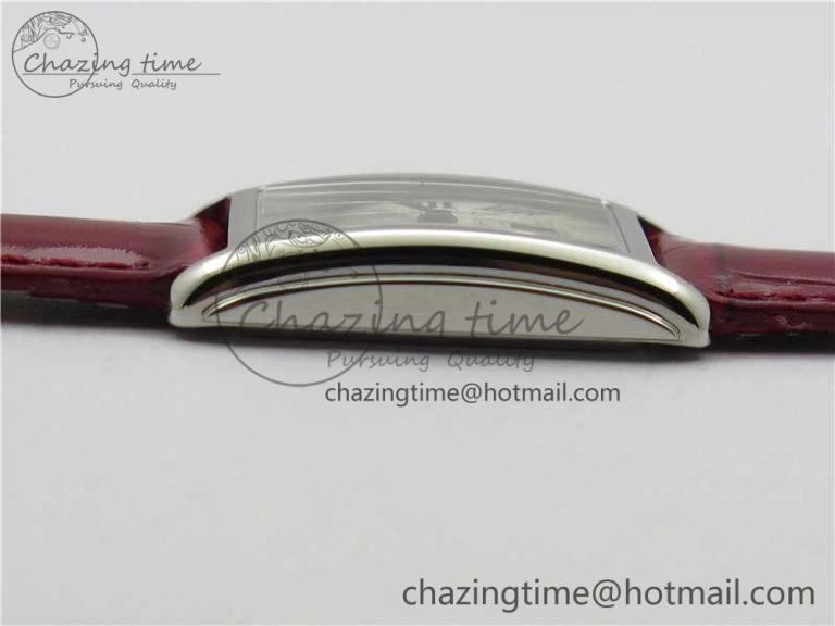 Doloevita SS 5055F 1:1 Best Edition Ivory White Textured Dial On Red Leather Strap Cal.L178.2