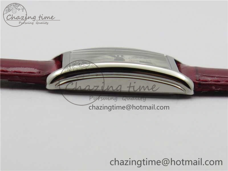 Doloevita SS 5055F 1:1 Best Edition Ivory White Textured Dial On Red Leather Strap Cal.L178.2