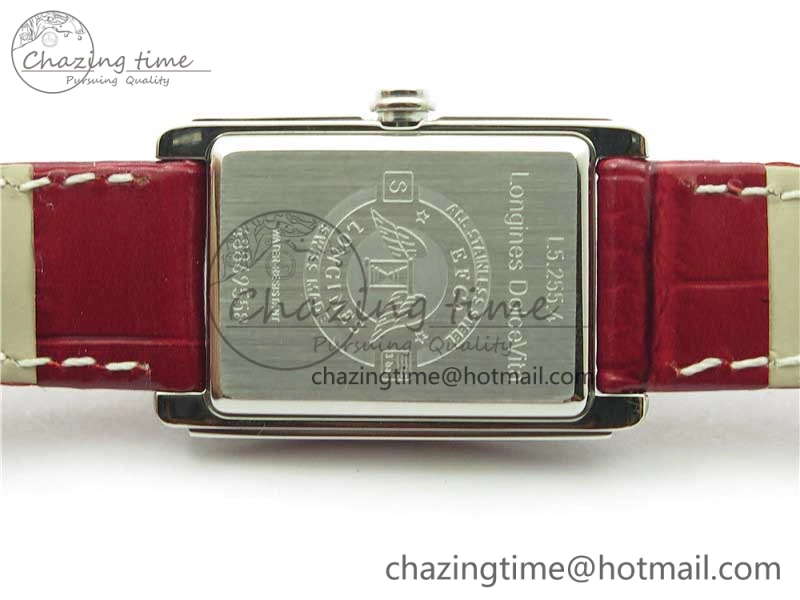 Doloevita SS 5055F 1:1 Best Edition Ivory White Textured Dial On Red Leather Strap Cal.L178.2