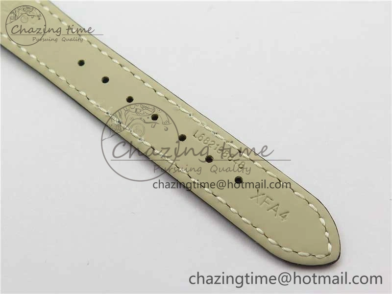 Doloevita SS 8848F 1:1 Best Edition Ivory White Textured Dial On Black Leather Strap Cal.L178.2