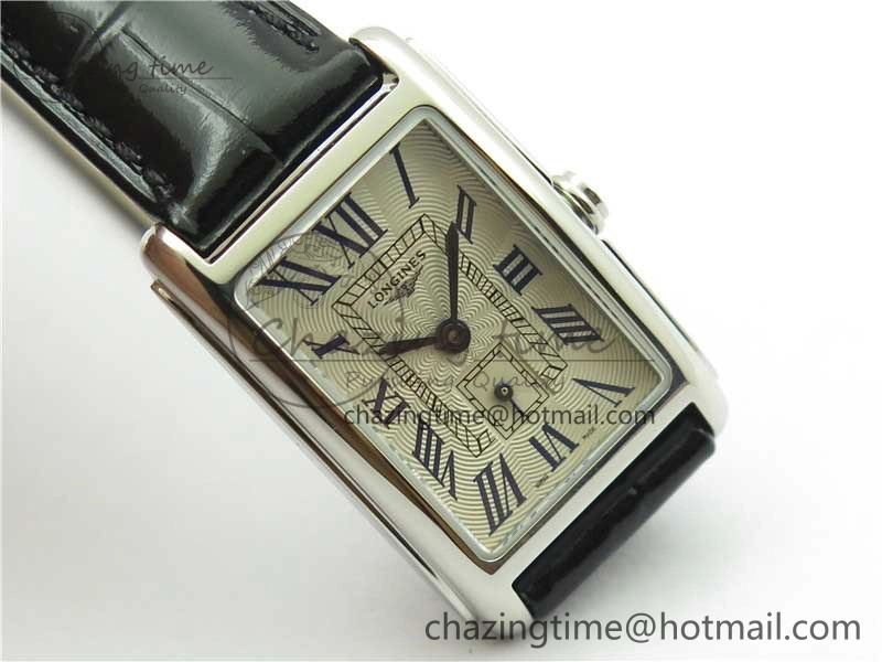 Doloevita SS 8848F 1:1 Best Edition Ivory White Textured Dial On Black Leather Strap Cal.L178.2