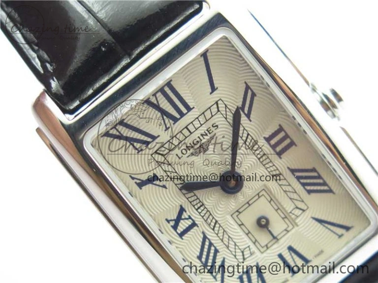 Doloevita SS 8848F 1:1 Best Edition Ivory White Textured Dial On Black Leather Strap Cal.L178.2