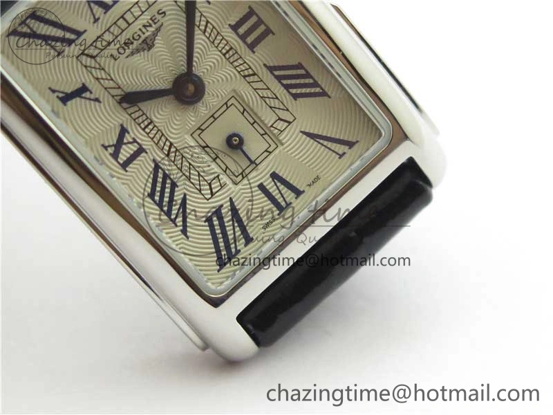 Doloevita SS 8848F 1:1 Best Edition Ivory White Textured Dial On Black Leather Strap Cal.L178.2