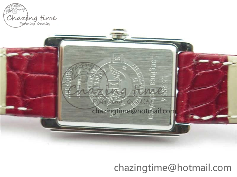 Doloevita SS Crystal Bezel 5055F 1:1 Best Edition Ivory White Textured Dial On Red Leather Strap Cal.L178.2