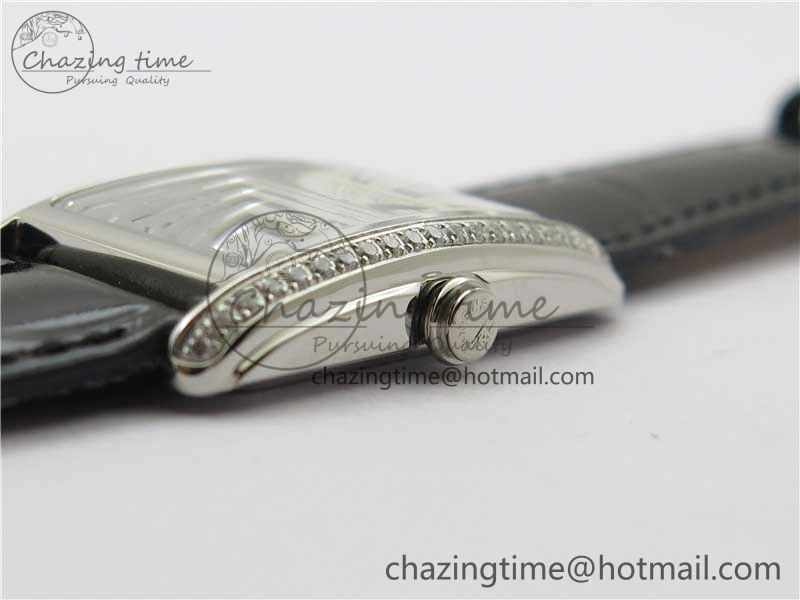 Doloevita SS Crystal Bezel 8848F 1:1 Best Edition Ivory White Textured Dial On Black Leather Strap Cal.L178.2