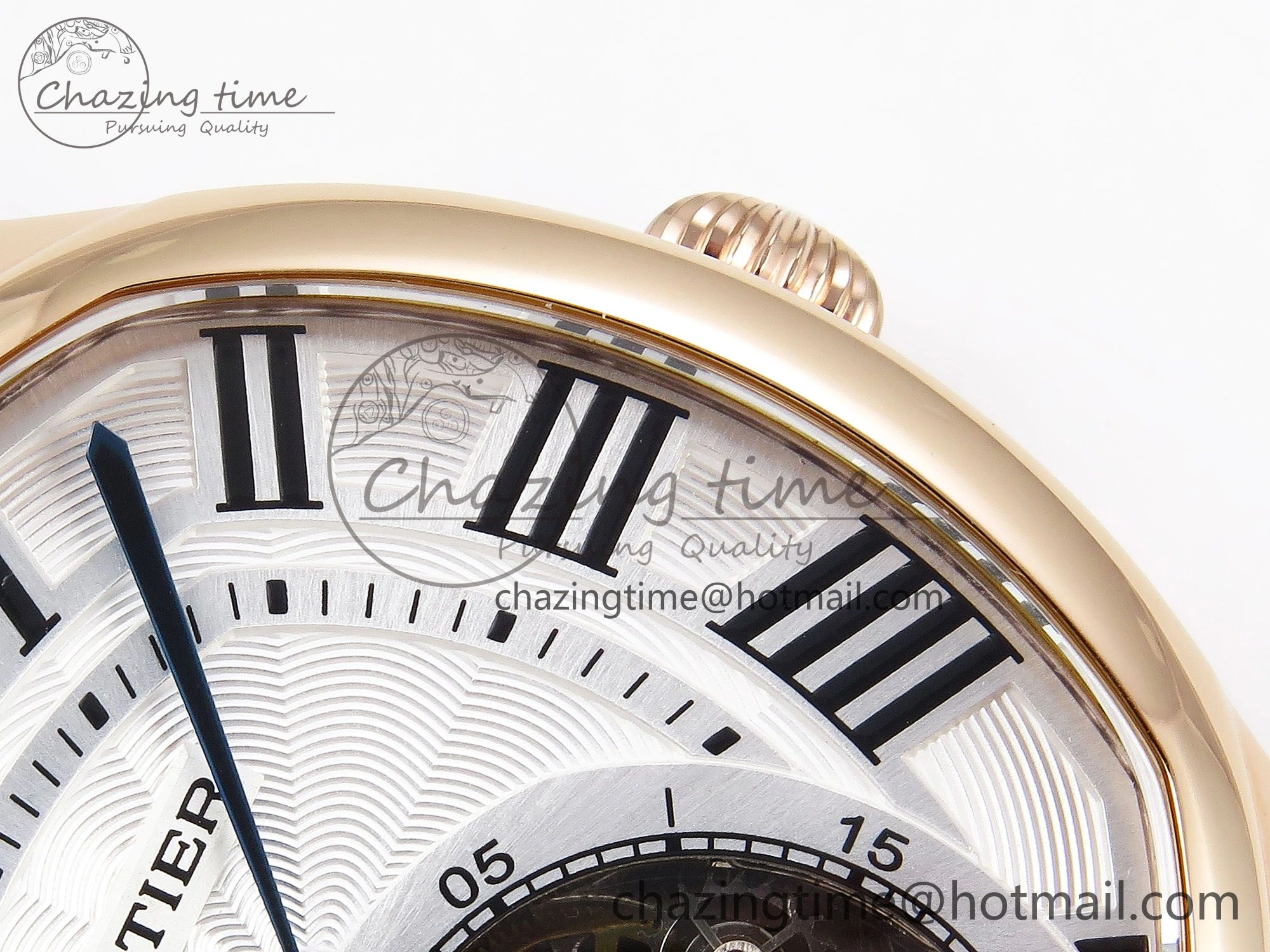 Drive De Cartier Flying Tourbillon RG RMS Best Edition White Dial on Brown Leather Strap