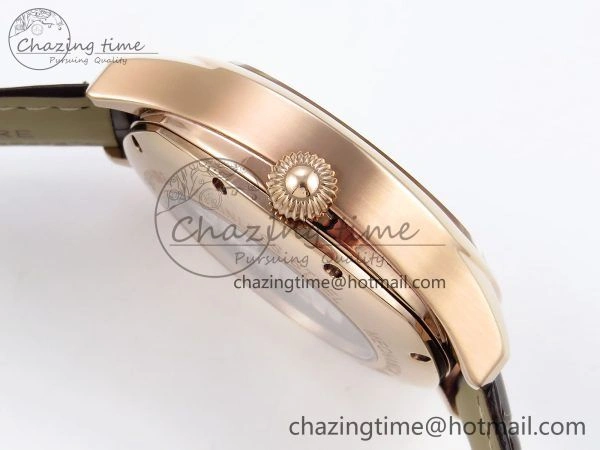 Drive De Cartier Flying Tourbillon RG RMS Best Edition White Dial on Brown Leather Strap