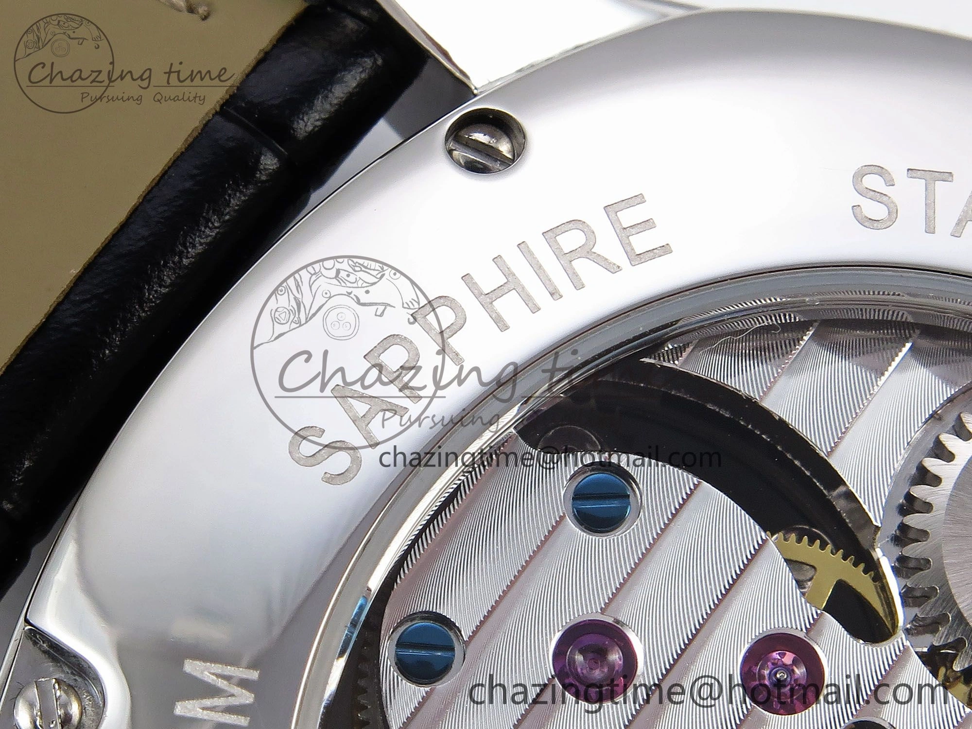 Drive De Cartier Flying Tourbillon SS RMS Best Edition Blue Dial on Black Leather Strap
