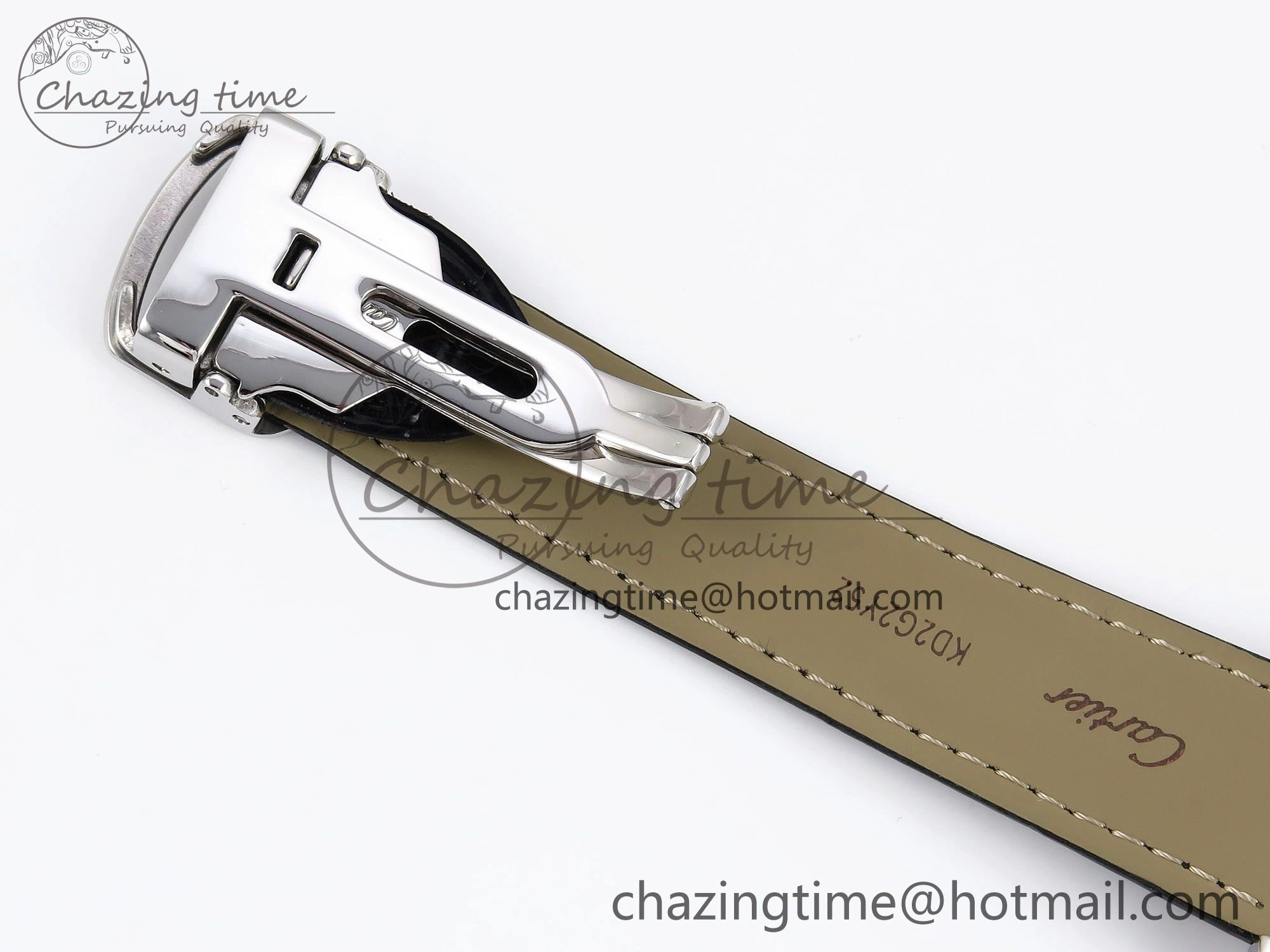 Drive De Cartier Flying Tourbillon SS RMS Best Edition Green Dial on Black Leather Strap