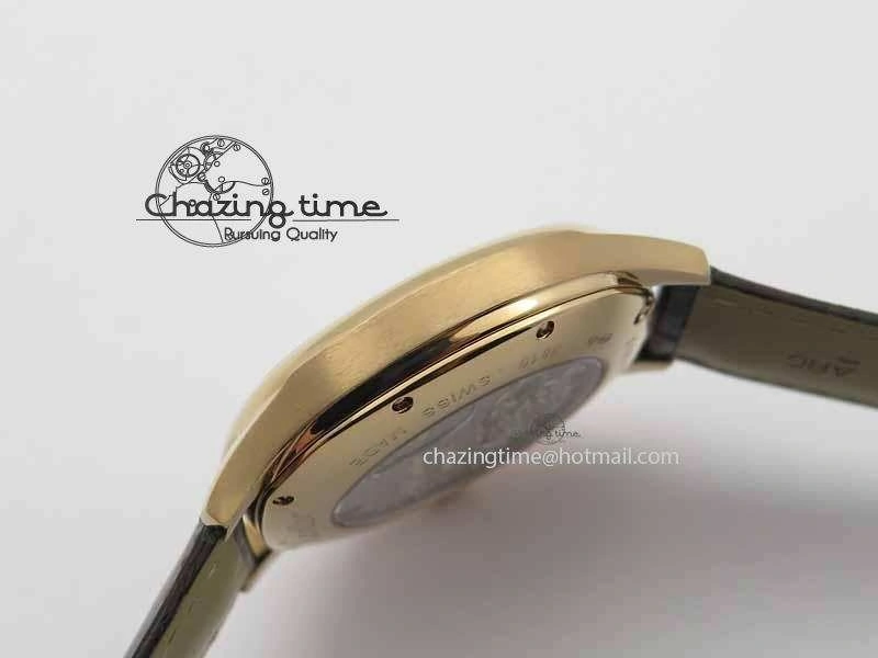 Drive De Cartier Tourbillon SS RG Best Edition Gray Textured Dial On Brown Leather Strap