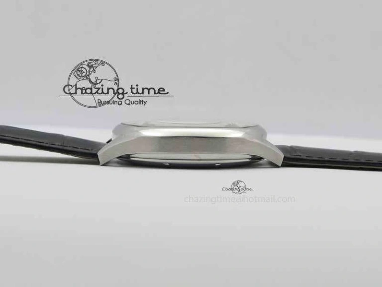 Drive De Cartier Tourbillon SS TF Best Edition Gray Textured Dial On Black Leather Strap