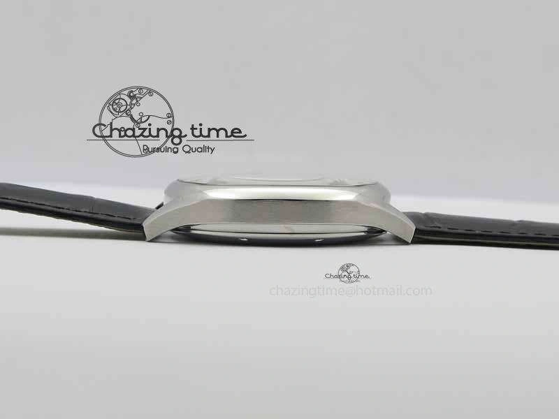 Drive De Cartier Tourbillon SS TF Best Edition Gray Textured Dial On Black Leather Strap