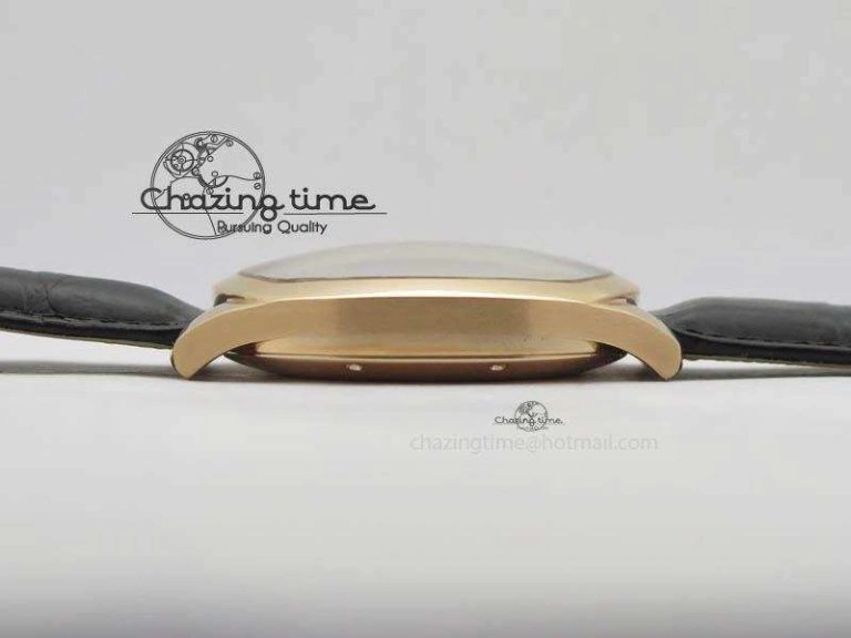 Drive de Cartier RG Best Edition Black Textured Dial On Black Leather Strap A23J(1904-PS MC)