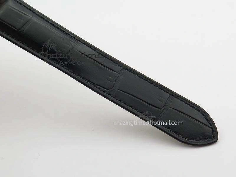 Drive de Cartier RG Best Edition Black Textured Dial On Black Leather Strap A23J(1904-PS MC)