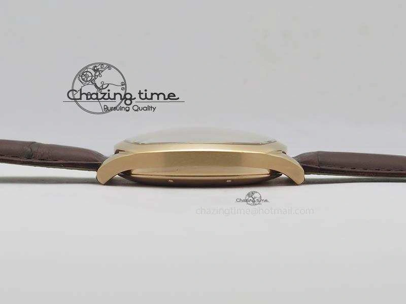 Drive de Cartier RG Best Edition White Textured Dial On Brown Leather Strap A23J(1904-PS MC)