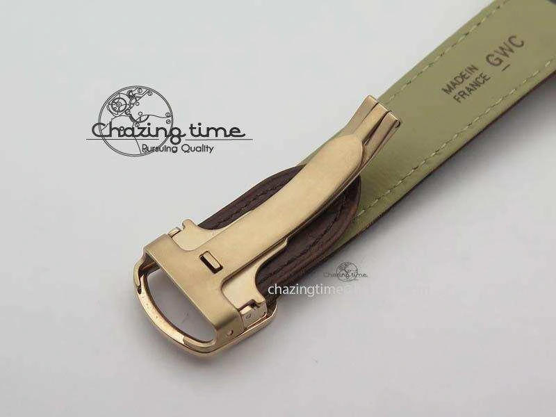 Drive de Cartier RG Best Edition White Textured Dial On Brown Leather Strap A23J(1904-PS MC)