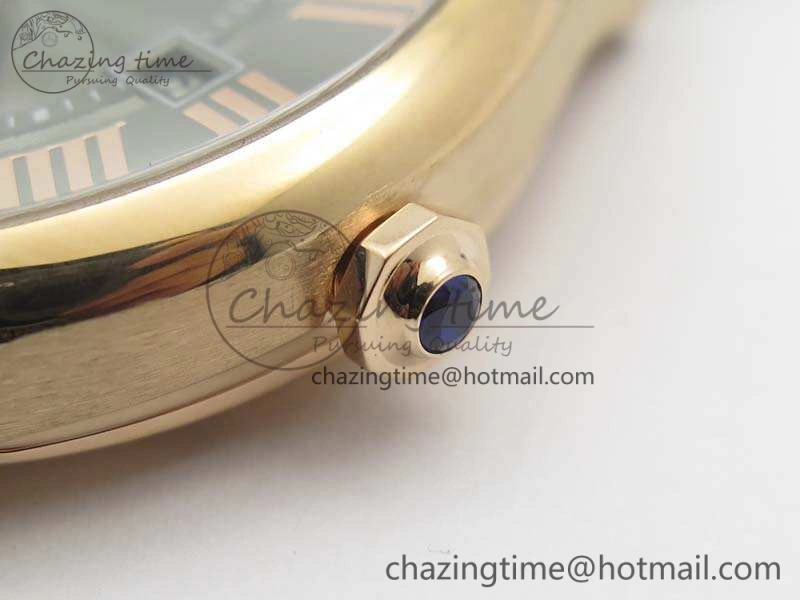 Drive de Cartier RG TF 1:1 Best Edition Gray Textured Dial On Brown Leather Strap A23J