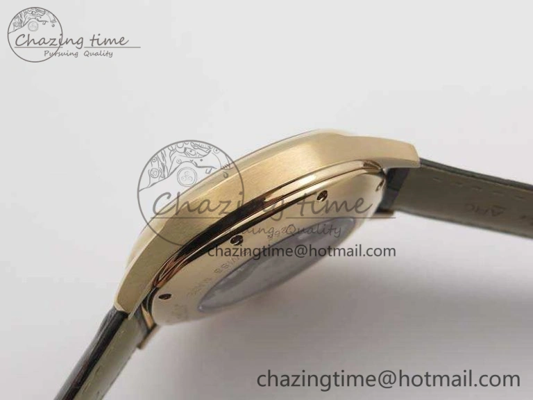 Drive de Cartier RG TF 1:1 Best Edition White Textured Dial On Brown Leather Strap A23J