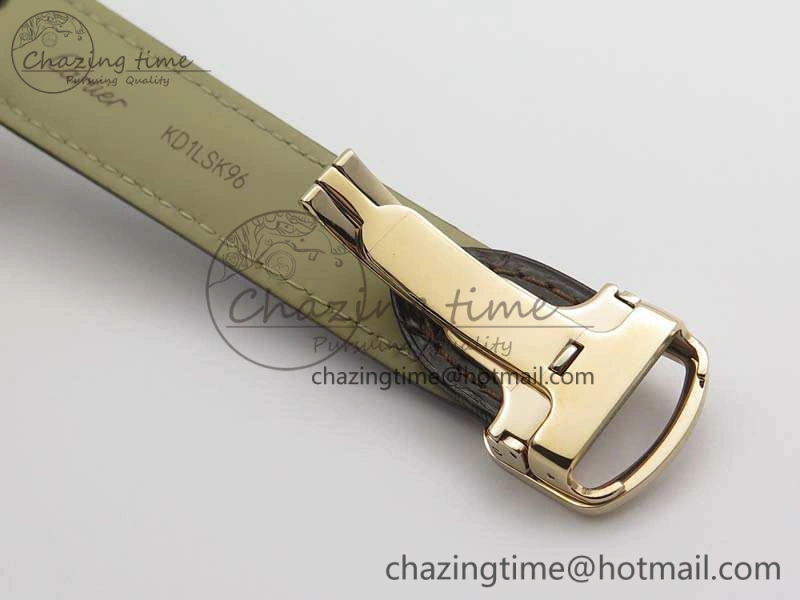Drive de Cartier RG TF 1:1 Best Edition White Textured Dial On Brown Leather Strap A23J