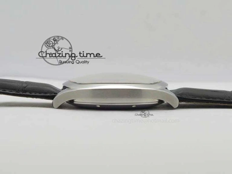 Drive de Cartier SS Best Edition White Textured Dial On Black Leather Strap A23J(1904-PS MC)
