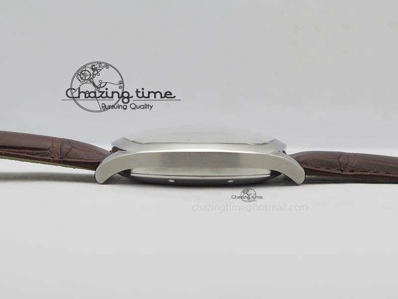 Drive de Cartier SS Best Edition White Textured Dial On Brown Leather Strap A23J(1904-PS MC)