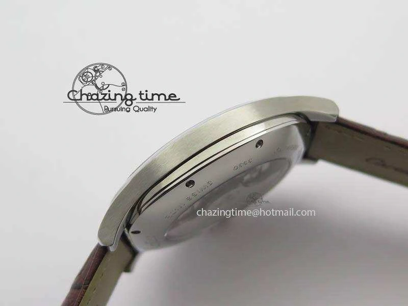 Drive de Cartier SS Best Edition White Textured Dial On Brown Leather Strap A23J(1904-PS MC)