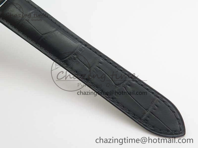 Drive de Cartier SS TF 1:1 Best Edition Gray Textured Dial On Black Leather Strap A23J