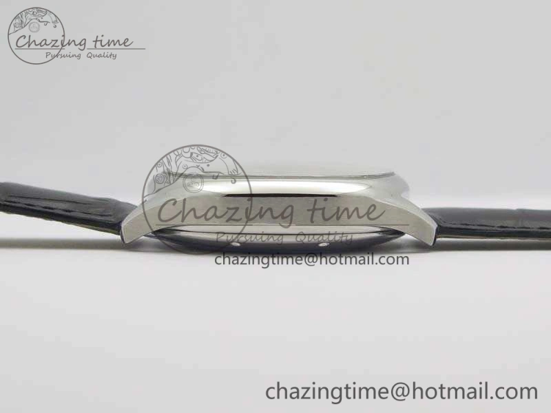 Drive de Cartier SS TF 1:1 Best Edition Gray Textured Dial On Black Leather Strap A23J