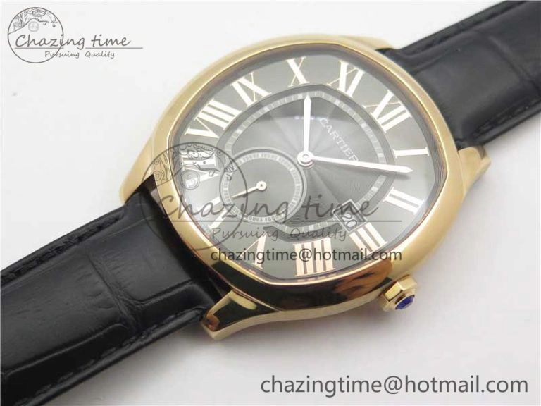 Drive de RG GSF 1:1 Best Edition Gray Textured Dial on Black Leather Strap A23J to 1904-PS MC V2