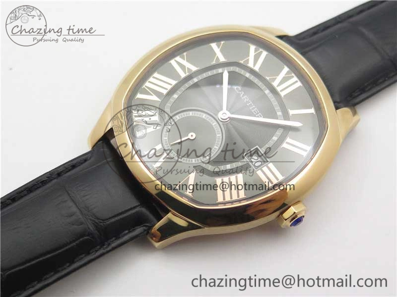Drive de RG GSF 1:1 Best Edition Gray Textured Dial on Black Leather Strap A23J to 1904-PS MC V2